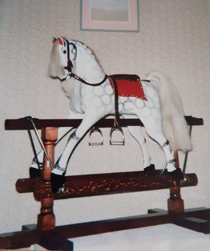 Irving, rocking horse.